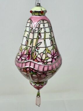 3 Bradford Editions Louis Tiffany Heirloom Porcelain Hanging Ornaments 2001 New